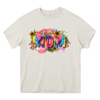 Cream tie dye mom Heavy Core Tee - Zillion Design Studio