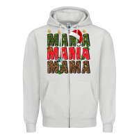 Dove Grey Christmas Mama Zipper Hoodie - BundleAndBundleShop