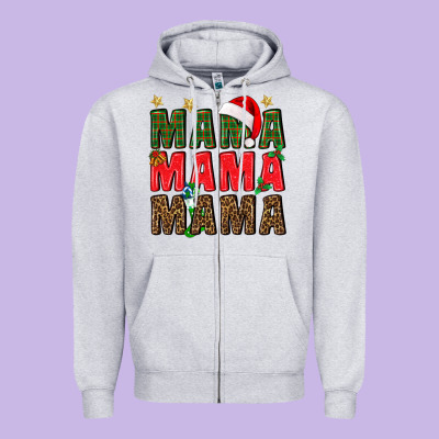 Christmas Mama Zipper Hoodie Designed By Bundleandbundleshop