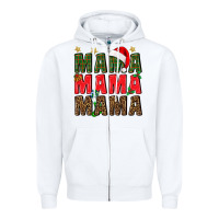 White Christmas Mama Zipper Hoodie - BundleAndBundleShop