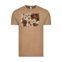 Vintage Coffee cowhide background Vintage Tee - BarkalooDesign