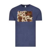 Vintage Denim cowhide background Vintage Tee - BarkalooDesign