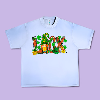 Luck With Gnome And Beer Urban Heavy Tee Designed By Nancycooperartshop