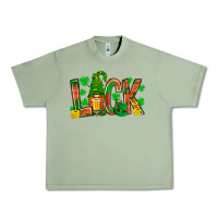 Oil Green luck with gnome and beer Urban Heavy Tee - NancyCooperArtShop