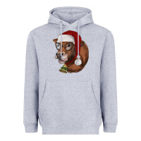 Heather Grey christmas glasses heifer Heavyweight Hoodie - RanaPortraitStore