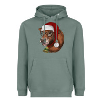 Sage christmas glasses heifer Heavyweight Hoodie - RanaPortraitStore