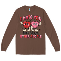 Chestnut i hate you less than other people Long Sleeve Tee - MaliasSmallBusiness