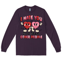 Plum i hate you less than other people Long Sleeve Tee - MaliasSmallBusiness