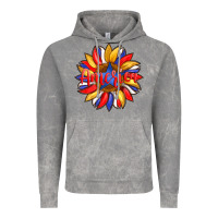 Cloud Rock america with american flag colors and sunflower with star Vintage Hoodie - Artiststas