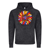 Vintage Black america with american flag colors and sunflower with star Vintage Hoodie - Artiststas