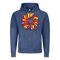 Vintage Denim america with american flag colors and sunflower with star Vintage Hoodie - Artiststas