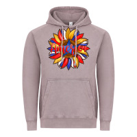 Vintage Zinc america with american flag colors and sunflower with star Vintage Hoodie - Artiststas