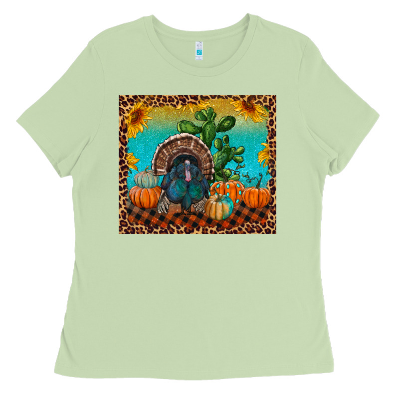Turkey And Pumpkins Ladies Tee by RanaPortraitStore | Teevron