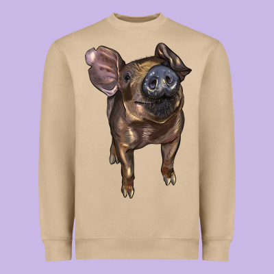 Baby Duroc Pig Heavyweight Sweatshirt Designed By Lillyallendesigns