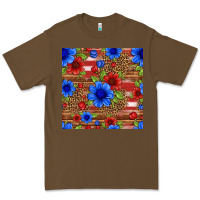 Patriotic Flowers Seamless Pattern Premium Tee | Teevron