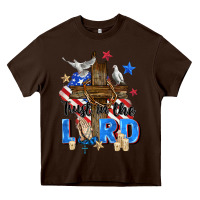 Chocolate Brown trust in the lord Heavy Core Tee - Zillion Design Studio