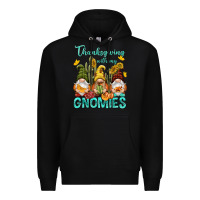 Black Thanksgiving With My Gnomes Premium Hoodie - NancyCooperArtShop