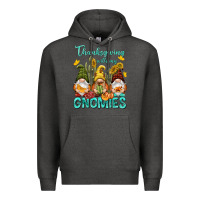 Charcoal Heather Thanksgiving With My Gnomes Premium Hoodie - NancyCooperArtShop