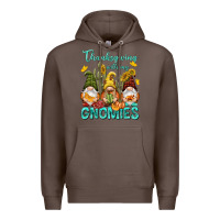 Coffee Thanksgiving With My Gnomes Premium Hoodie - NancyCooperArtShop
