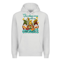 Dove Grey Thanksgiving With My Gnomes Premium Hoodie - NancyCooperArtShop