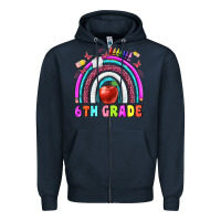 Navy 6 th grade Zipper Hoodie - BundleAndBundleShop