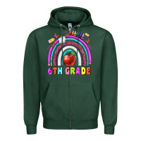 Sports Green 6 th grade Zipper Hoodie - BundleAndBundleShop