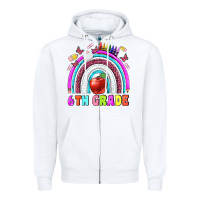White 6 th grade Zipper Hoodie - BundleAndBundleShop