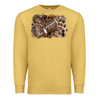 Antique Gold Football background leopard Premium Sweatshirt - NancyCooperArtShop