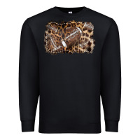 Black Football background leopard Premium Sweatshirt - NancyCooperArtShop