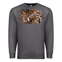 Charcoal Heather Football background leopard Premium Sweatshirt - NancyCooperArtShop