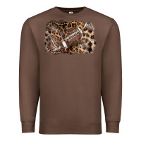 Chestnut Football background leopard Premium Sweatshirt - NancyCooperArtShop