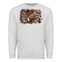 Dove Grey Football background leopard Premium Sweatshirt - NancyCooperArtShop