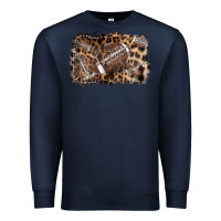 Navy Football background leopard Premium Sweatshirt - NancyCooperArtShop