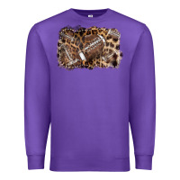 Purple Football background leopard Premium Sweatshirt - NancyCooperArtShop