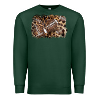 Sports Green Football background leopard Premium Sweatshirt - NancyCooperArtShop