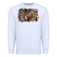 White Football background leopard Premium Sweatshirt - NancyCooperArtShop