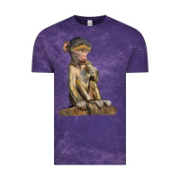 Cloud Purple Baby Baboon Illustrations Vintage Tee - LillyAllenDesigns