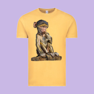Baby Baboon Illustrations Vintage Tee Designed By Lillyallendesigns