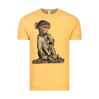 Vintage Mustard Baby Baboon Illustrations Vintage Tee - LillyAllenDesigns