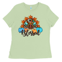 Matcha thanksgiving turkey pumpkin blessed Ladies Tee - RanaPortraitStore