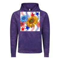 Cloud Purple patriotic sunflowers Vintage Hoodie - BundleAndBundleShop