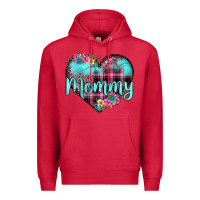 Cardinal mommy leopard turquoise heart Premium Hoodie - JahusDesignShop