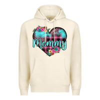 Tofu mommy leopard turquoise heart Premium Hoodie - JahusDesignShop
