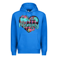 True Royal mommy leopard turquoise heart Premium Hoodie - JahusDesignShop