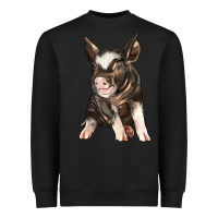 Black baby berkshire pig Heavyweight Sweatshirt - LillyAllenDesigns