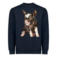 Navy baby berkshire pig Heavyweight Sweatshirt - LillyAllenDesigns