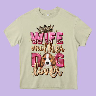Wife Mother Dog Lover Heavy Core Tee Designed By Zillion Design Studio