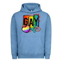 Pigment Pebble Blue gay af Urban Hoodie - OliviaCreatesArt