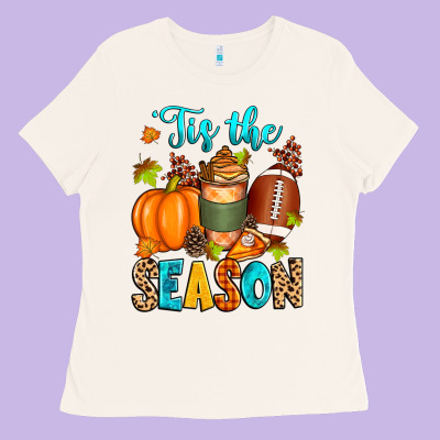 'tis The Season American  Football Ladies Tee Designed By Zillion Design Studio