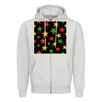 Dove Grey african color stars seamless pattern Zipper Hoodie - BundleAndBundleShop